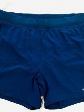 Brooks Men’s 5” Running Shorts Navy Blue Lined 3 Pocket Performance Size M